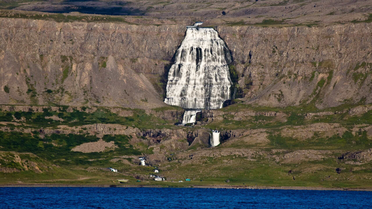 Dynjandi Waterfall Distant View