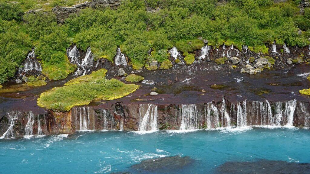 Hraunfossar Waterfalls West Iceland